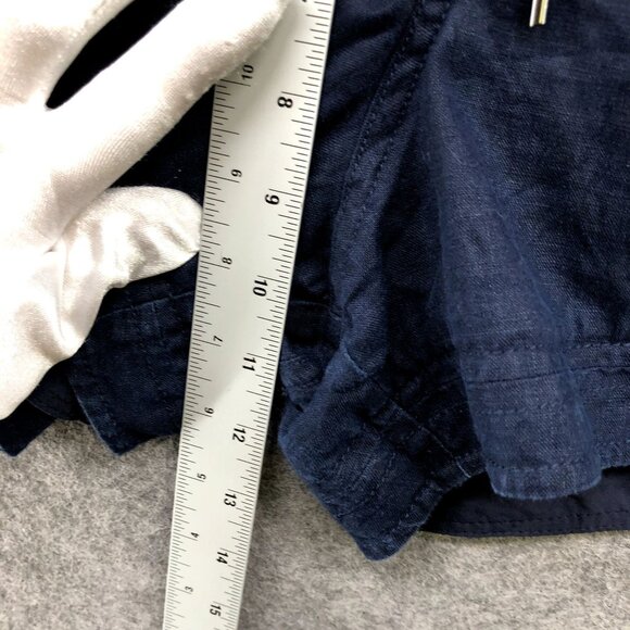 Athleta Navy Linen Shorts Size 8 but fit like a 6 - Picture 4 of 8
